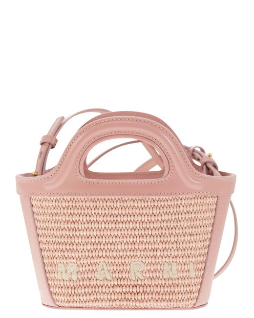 Marni Pink Tropicalia Micro Hand Bag