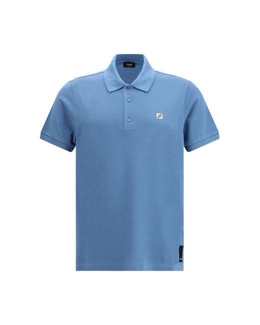 Fendi Blue Polo Shirt for men