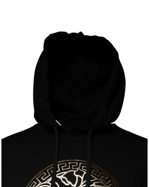Versace Black Medusa Cotton Hoodie Pullover Sweatshirt Sweater Clothing for men