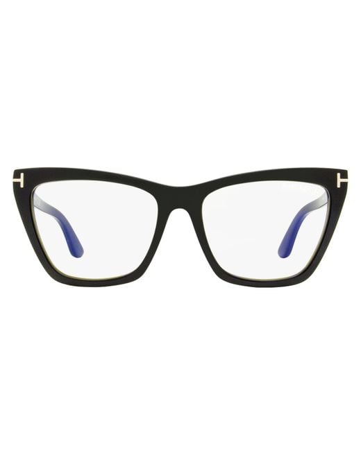 Tom Ford Black Magnetic Clip-On Eyeglasses Tf5971-B 001 54Mm Ft5971 Plastic (Acetate)