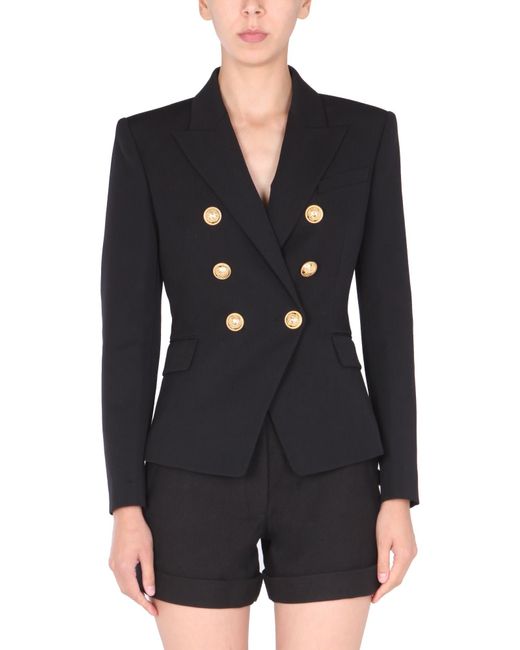 Balmain Wool Double-breasted Jacket 
