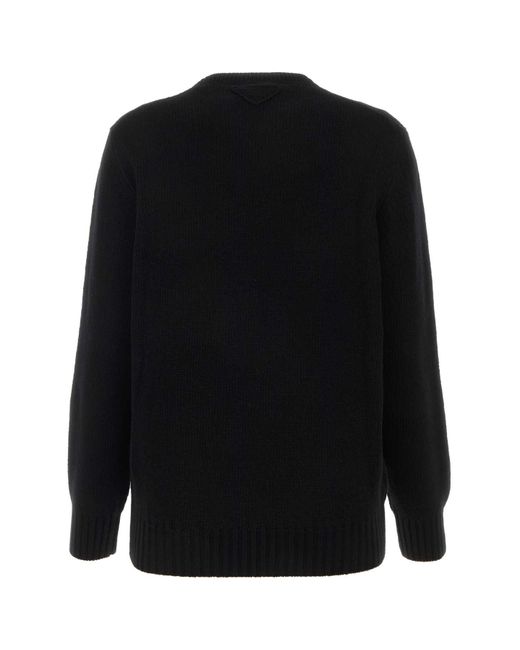Prada Black Wool Blend Sweater