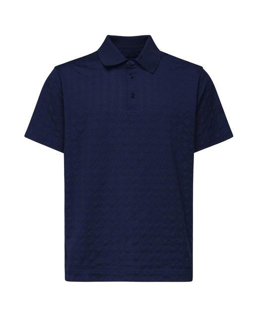 Givenchy Blue Polo With Embroidered Logo for men