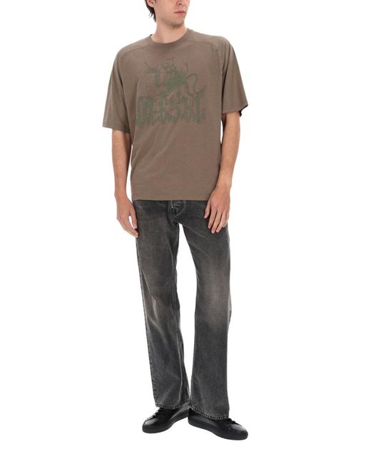 DIESEL Gray Jeans 1980 D-Eeper-Ra Cotton for men