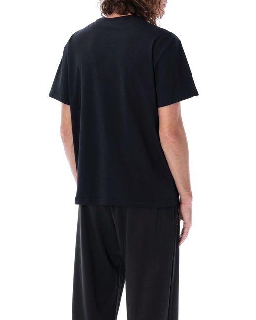 J.W. Anderson Black T-Shirt With Logo Embroidery for men