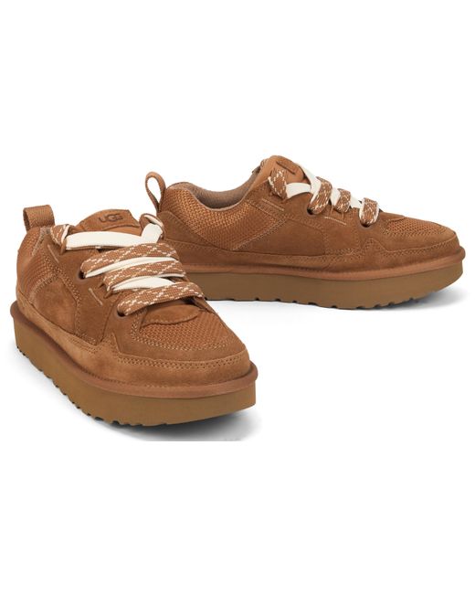 Ugg Brown Sneakers Lo Lowmel Suede Leather Trainers