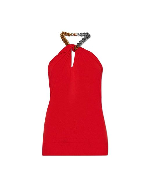 Stella McCartney Red Top With Chain