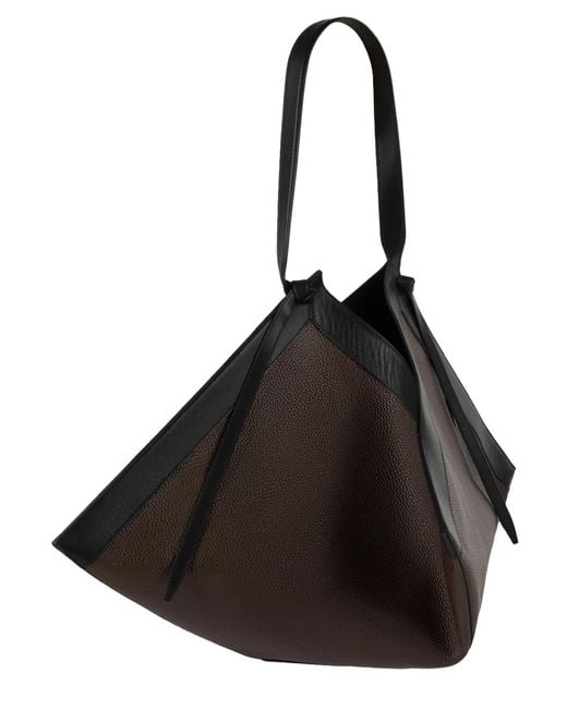 Yuzefi Brown Shoulder Bag Wonton Leather