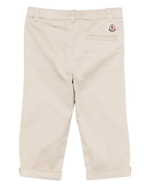 Moncler Natural Boys Cotton Trousers Cotton; Elastane for men