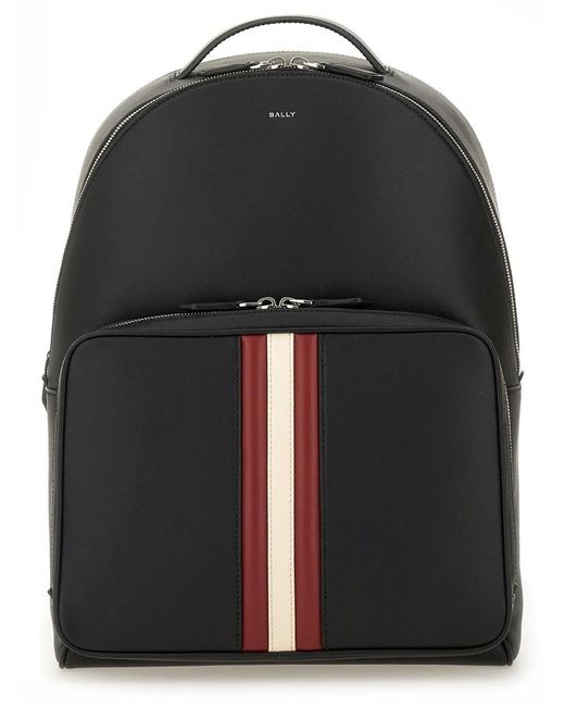 Bally Black Recycled Leather Backpack for men