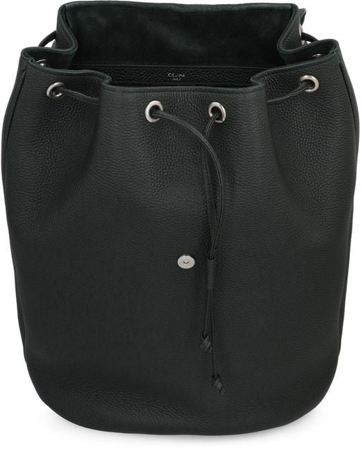 Céline Black Large Leather Backpack Calf Backpacks for men