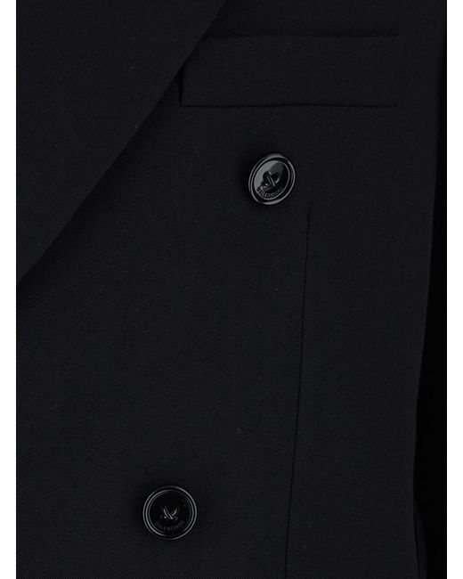 Balenciaga Blue Double-Breasted Wool Jacket, Blazers for men