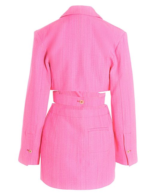 Jacquemus Pink La Robe Bari Dresses