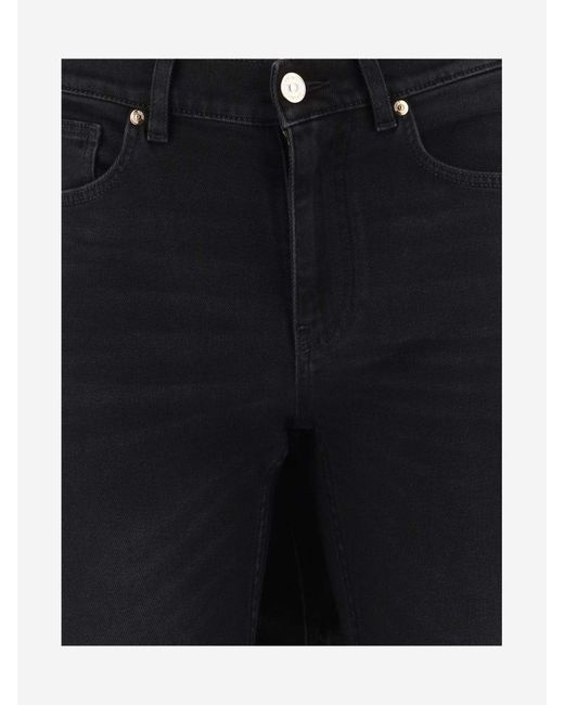 Versace Stretch Cotton Denim Jeans With Logo in Blue for Men | Lyst