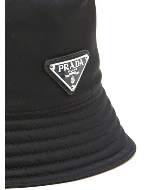 Prada Black Nylon Bucket Hat