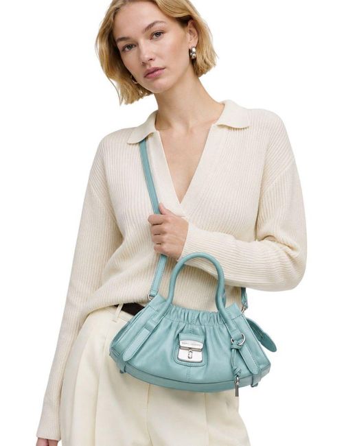 Marc Jacobs Blue Shoulder Bag Calf Leather Shoulder-Bags