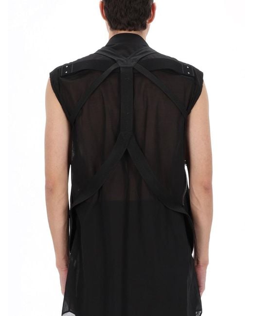Rick Owens Black Bauhaus Vest Polyamide Polyurethane Waistcoats & Gilets for men