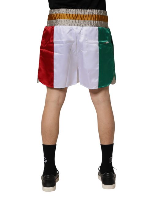 Dolce & Gabbana Red Italia Polyester Bermuda Shorts for men