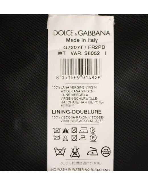 Dolce & Gabbana Black Striped Wool Single Breasted Vest Clothing for men