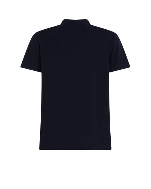 Tommy Hilfiger Blue Short-Sleeved Polo Shirt With Mini Logo for men