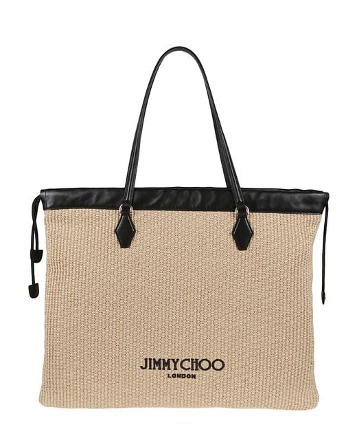 Jimmy Choo Natural Drawstring Tote/M