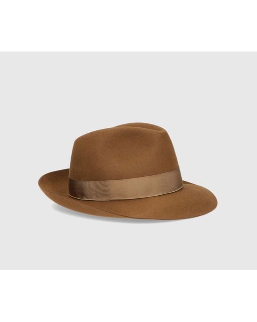 Borsalino Brown Federico Anello Medium Brim for men