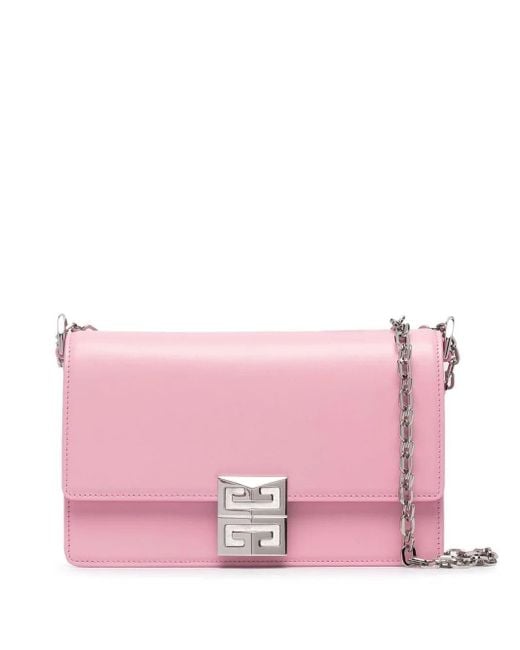 Givenchy Small 4g Bag In Pink Box Leather With Chain Lyst