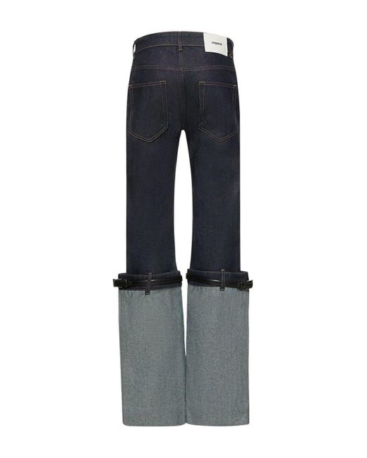 Coperni Blue Hybrid Turn-up Detail Jeans