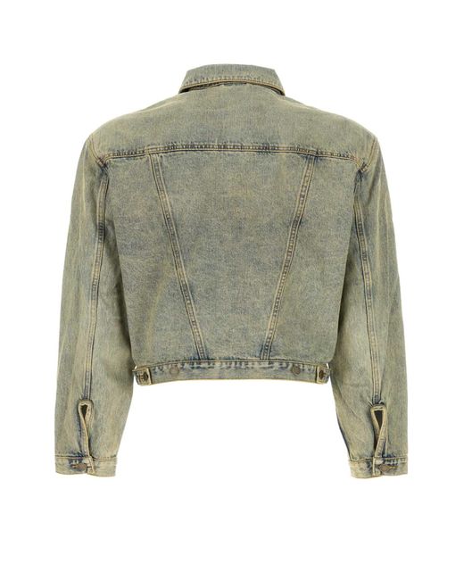 Entire studios Green Denim Jacket