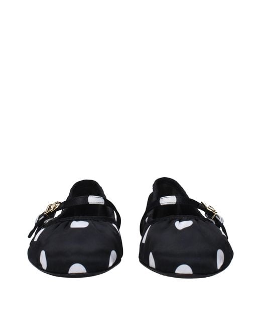 Dolce & Gabbana Black Dolce&Gabbana Ballerine Donna Tessuto Nero