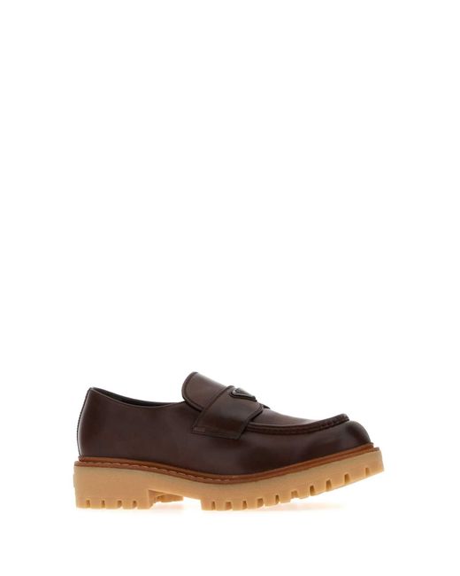 Prada Brown Moccasters for men