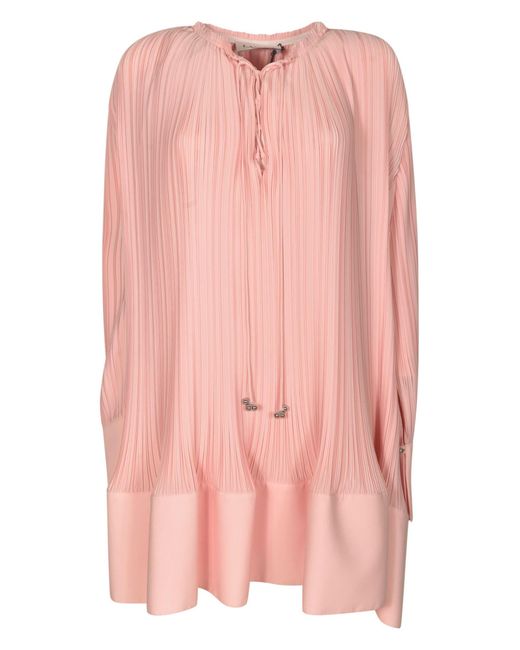 Lanvin Pink Pleated Dress