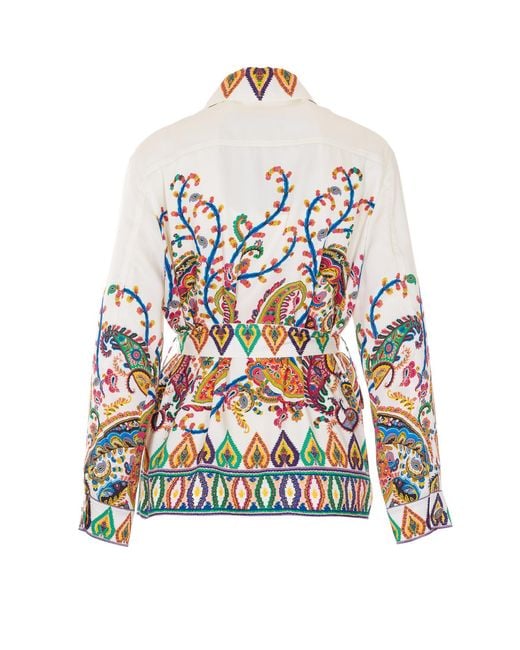 Etro White Jackets Polyester