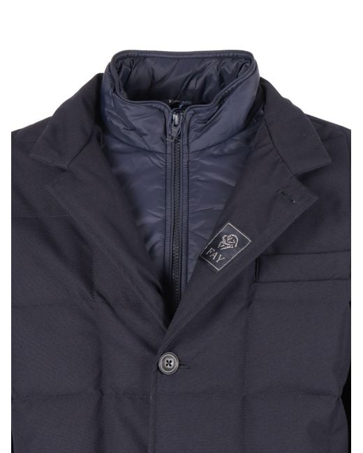 Fay Blue Down Jacket (Db Front) Short Puffer for men