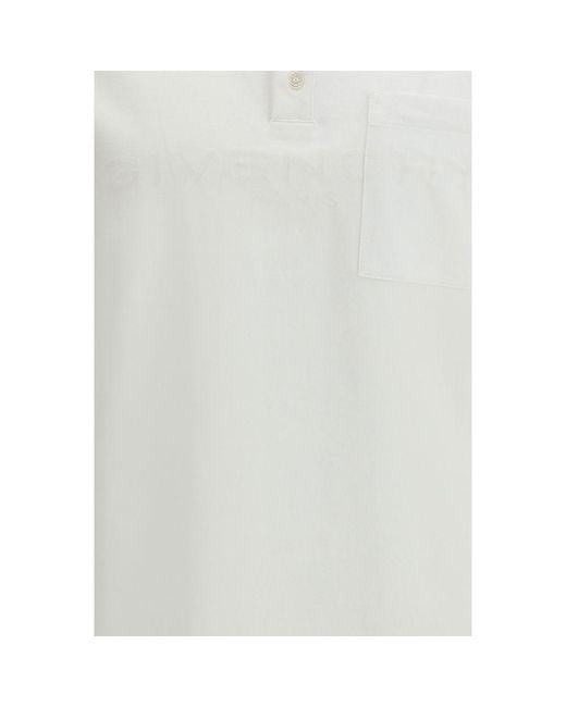 Givenchy White Cotton Polo Shirt for men