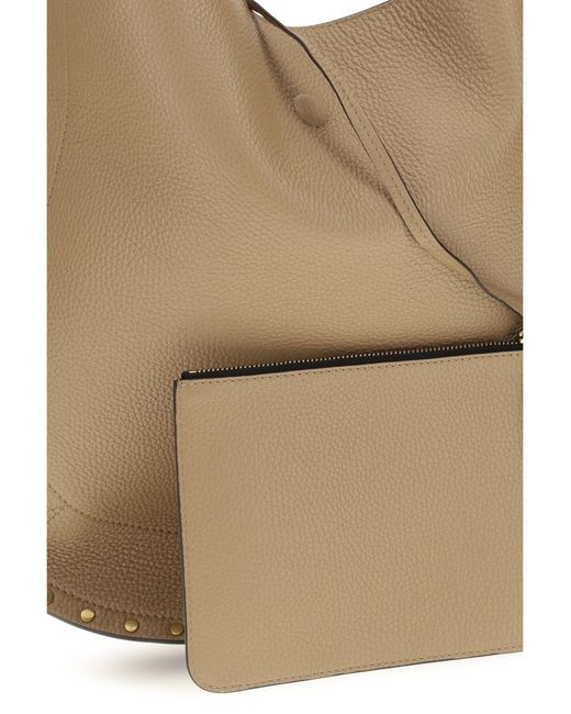 Isabel Marant Natural Oskan Hobo Shoulder Bag Calf Leather Bos Taurus