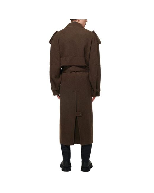 Fendi Brown Cashmere Coat for men