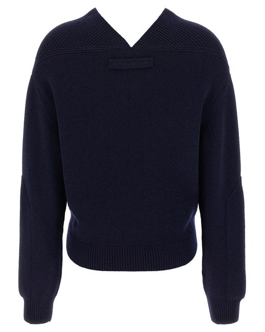 Victoria Beckham Blue Wool Cardigan