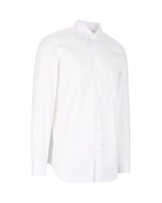 Finamore 1925 White Shirt Milano-Zante for men