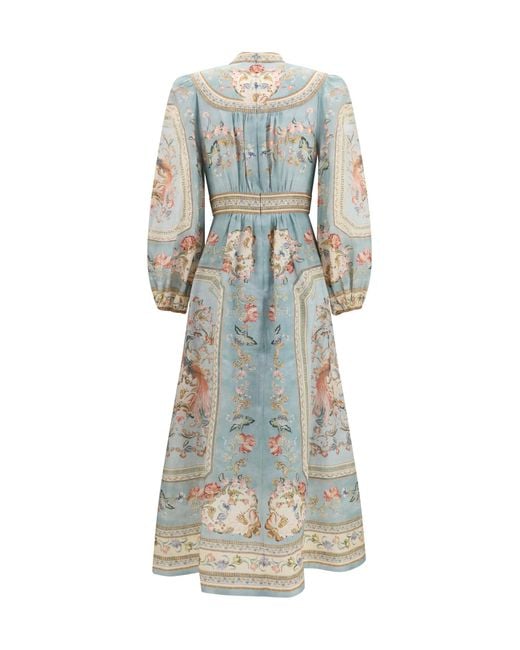 Zimmermann Multicolor Roselight Dress Linen