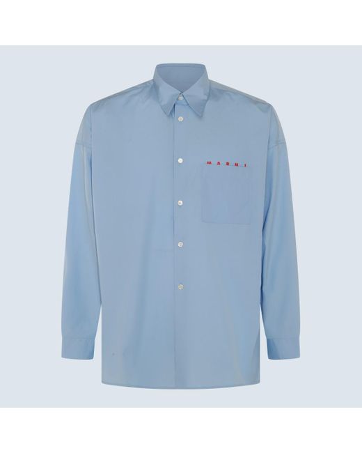 Marni Blue Light Cotton Shirt for men