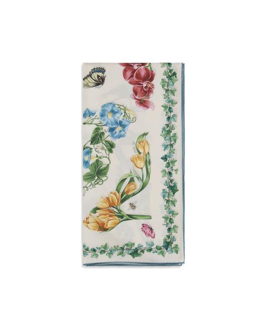 Ferragamo Green Multicolor Silk Scarf