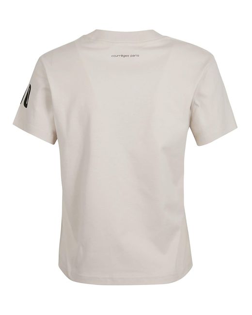 Courreges Natural Ac Straight Printed T-shirt
