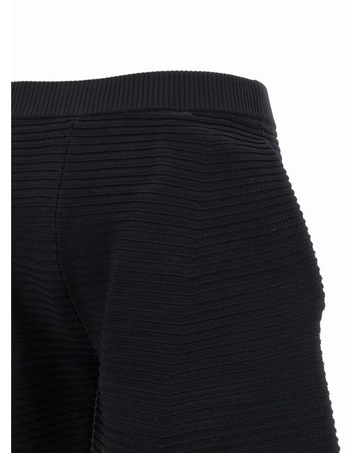 Issey Miyake Blue 'Corrugated Knit' Pants