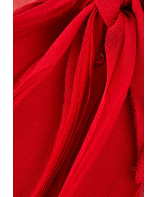 Ermanno Scervino Red Silk Blouse