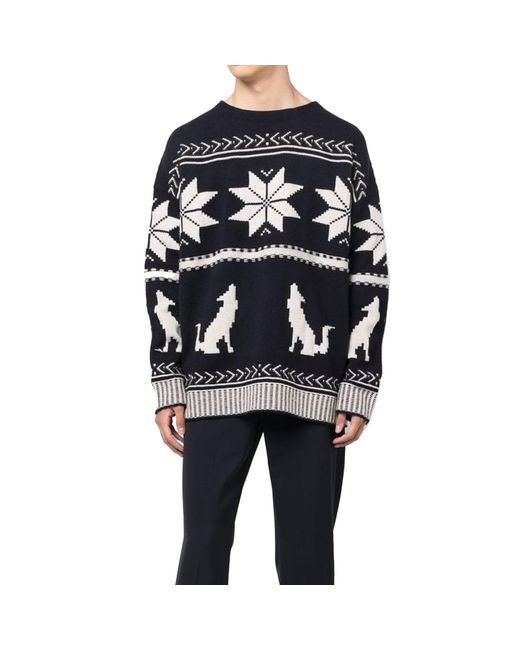 Etro Black Embroidered Cotton Sweater for men