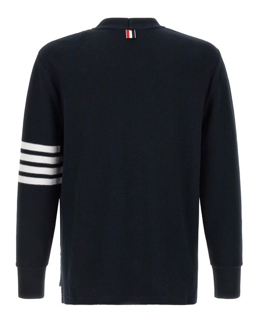 Thom Browne Blue 4Bar Cardigan for men