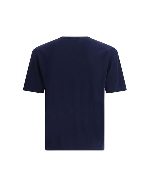 Cruna Blue Cotton Knitted T-Shirt T-Shirts for men