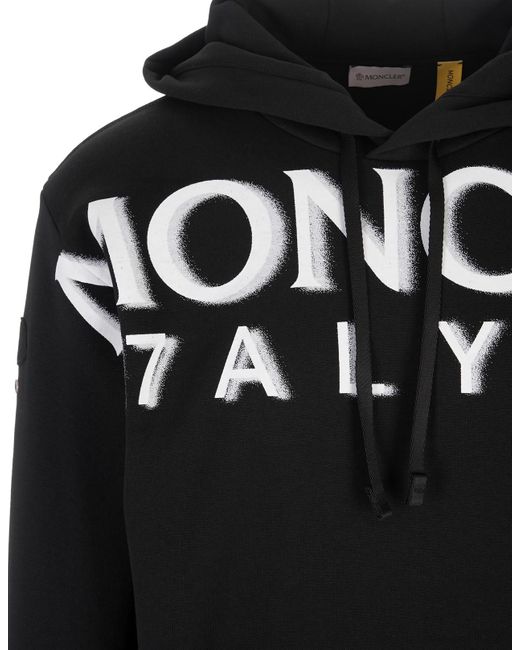 Moncler Genius Black Hooded Sweatshirt