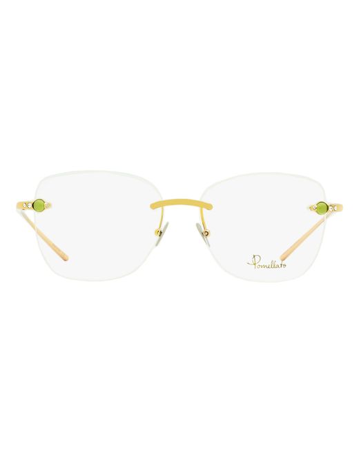 Pomellato Black Rimless Eyeglasses Pm0071O 005- 55Mm Metal